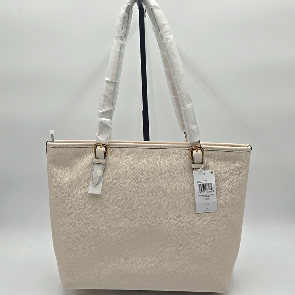 #1 NWT COACH Taylor White Polished Pebble Women Totes